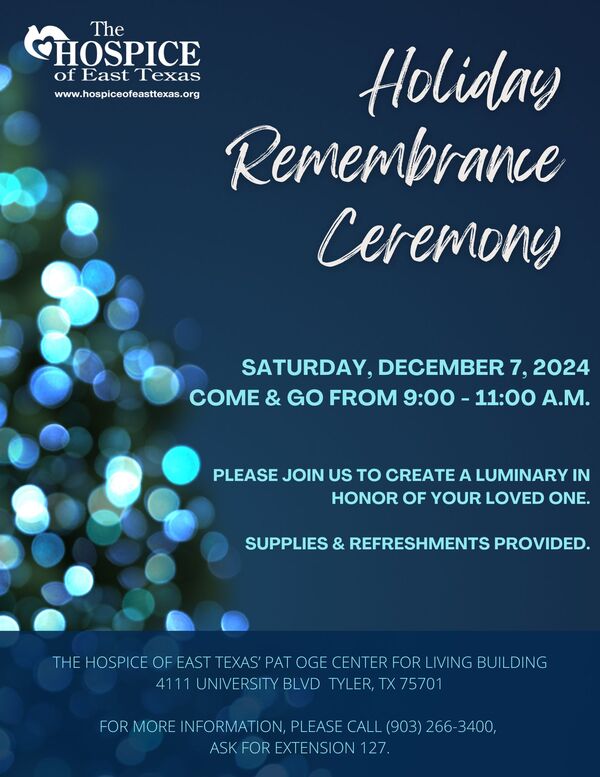 flyer for the holiday remembrance ceremony