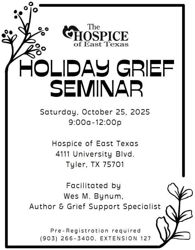 graphic for the holiday grief seminar